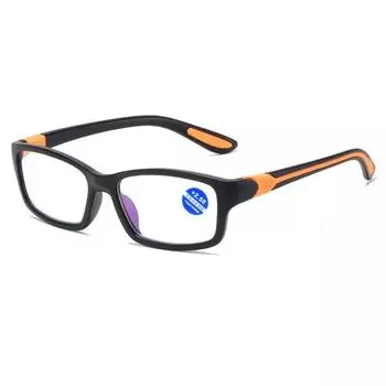 Сверхлегкие очки для чтения TR90 с защитой от синего света, очки для пресбиопии, мужские оптические очки для дальнозоркости + 1,0 + 1,5 + 2,0 + 2,5 + 3 + 3,5 + 4,0 200 оранжевый