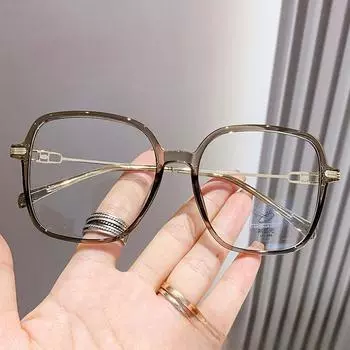 Сверхлегкие очки с защитой от синего света в большой оправе для женщин без макияжа, делают их стройнее и могут быть оснащены оправой для очков для близорукости Anti blue light lenses