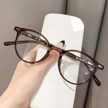 Сверхлегкие простые очки в маленькой оправе, женские однотонные универсальные очки с защитой от синего света, мужская мода
