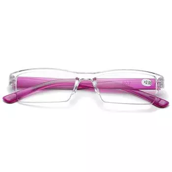 Сверхлегкие прозрачные очки для чтения без оправы, модные ретро винтажные женские увеличительные очки для дальнозоркости TR90 Gafas 1