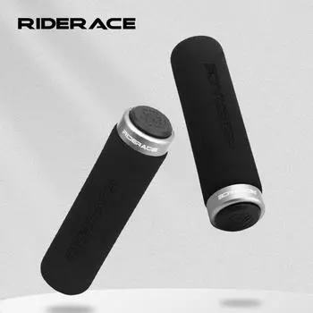 Сверхлегкие ручки для велосипеда с пылезащитной заглушкой, мягкая губка, противоскользящая, амортизирующая, чехол для руля горного велосипеда, аксессуары для горного велосипеда чёрный