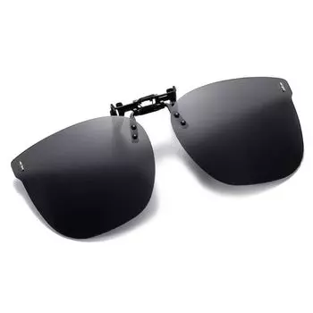 Сверхлегкие солнцезащитные очки на клипсе поверх очков по рецепту, идеально подходящие для прогулок на природе и вождения Black