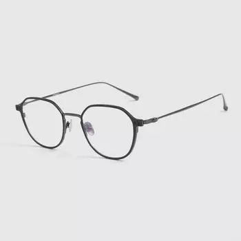 Сверхлегкие титановые очки с полигональной оправой и защитой от синего света (Модель ZY010)