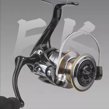 Сверхлегкий EK1000~7000 Модель 5.2:1 Передаточное отношение 10 кг Максимальное сопротивление CNC Металлическая шпуля спиннинговая рыболовная катушка Подходит для пресной и соленой воды 1000 Series темно-серого