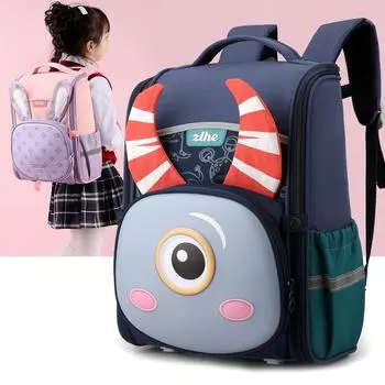 Сверхлегкий школьный рюкзак для начальной школы, защита от непогоды для мальчиков, маленький школьный рюкзак, легкий детский рюкзак с мультяшным принтом