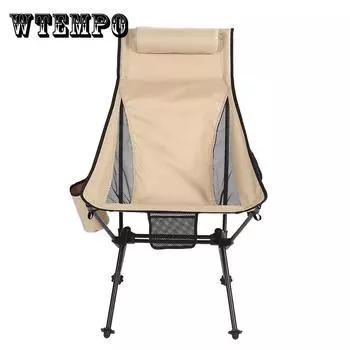 Сверхлегкий складной стул для кемпинга на открытом воздухе, дорожный стул для рыбалки, барбекю, пешего туризма, сильная высокая нагрузка 150 кг, пляжный стул из ткани Оксфорд для рыбалки Without pocket синий