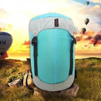 Сверхлегкий спальный мешок для кемпинга и пешего туризма, компрессионный мешок для хранения, силиконовый пылезащитный и водонепроницаемый спальный мешок 2023 Yellow-S