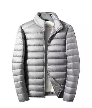 Сверхлегкий Сверхлегкий пуховик Легкий пуховый карман Зима Тепло Вода Холод Поездки на работу в Мешок для хранения Мода [Rortyno] Куртка, Мужское пальто, Куртка, серый