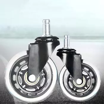 Сверхмощные колеса для офисного стула. Тихие ролики для стульев. Гладкая защита пола. Поворотные ролики из полиуретана для коворкинга. A