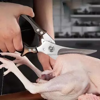 Сверхмощные кухонные ножницы из нержавеющей стали, ножницы для куриных костей, ножницы для рыбной чешуи, многофункциональные кухонные аксессуары белый