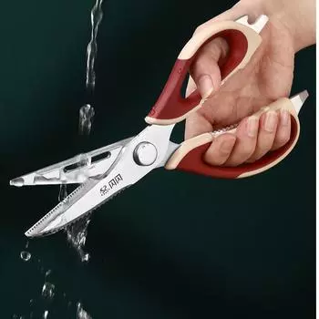 Сверхмощные кухонные ножницы - универсальные острые универсальные ножницы из нержавеющей стали горячей ковки с титановым покрытием