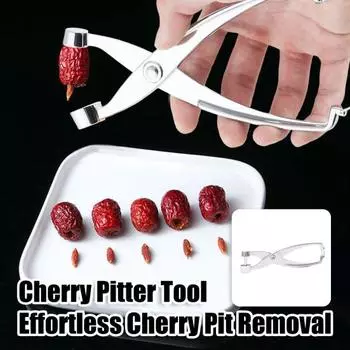 Сверхмощный экстрактор вишневых косточек Cherry Pitter, инструмент для удаления вишневых косточек без усилий для домашней кухни серебряный