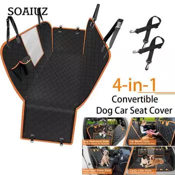 Сверхмощный чехол на заднее сиденье для собак, водонепроницаемый и устойчивый к царапинам, ткань Оксфорд 600D, чехол на заднее сиденье оранжевый