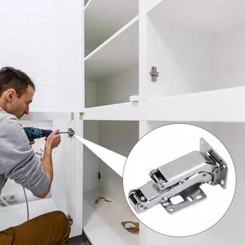 Сверхмощный гидравлический шарнир для дверей шкафа с низким уровнем шума, толстый шарнир для двери кухонного шкафа CHINA