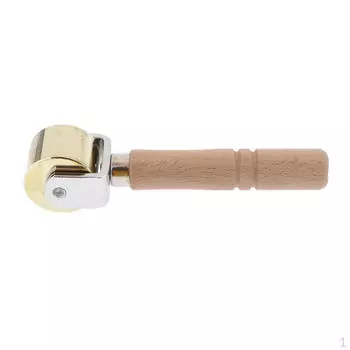 Сверхмощный инструмент для рукоделия из кожи с деревянной ручкой, кромочный ролик 25 мм