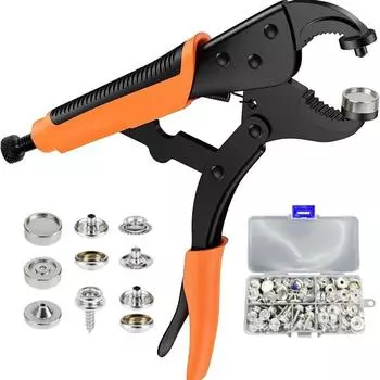 Сверхмощный инструмент из углеродистой стали с застежками, защелки для ремонта одежды, инструмент для шитья оснастки, инструмент для установки защелкивающихся кнопок No clasp