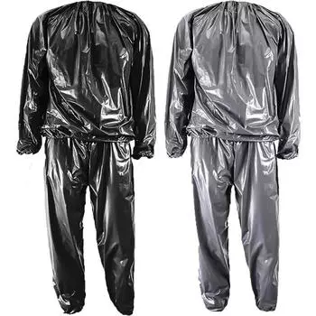 Сверхмощный костюм для сауны для мужчин и женщин, упражнения для похудения, тренажерный зал, фитнес, тренировки, анти-Rip, спортивные костюмы для сжигания жира L