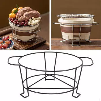 Сверхмощный кронштейн для походной печи, портативный гриль из нержавеющей стали Small Silver