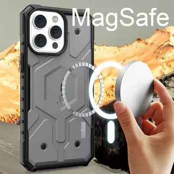 Сверхмощный магнитный чехол Magsafe для Apple IPhone 15 14 Pro Max 13 12 Plus 15Pro Магнитный противоударный защитный защитный чехол for iPhone12 I 12Pro оранжевый