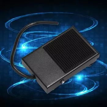 Сверхмощный металлический противоскользящий педальный переключатель, педальный переключатель, мгновенный контроль, 3 провода, NO/NC чёрный