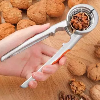 Сверхмощный ореховый крекер с нескользящей ручкой из орехового дерева, плоскогубцы, зажим, инструмент 1pc