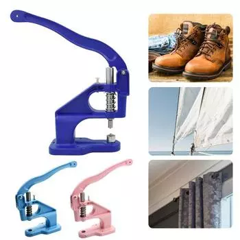 Сверхмощный ручной пресс для люверсов, ручной пресс для люверсов, алюминиевый сплав, ручной дырокол для люверсов, брезента, кожи, холста темно-синий