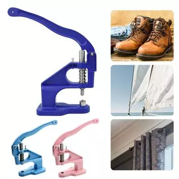 Сверхмощный ручной пресс для люверсов, ручной пресс для люверсов, алюминиевый сплав, ручной дырокол для люверсов, брезента, кожи, холста темно-синий