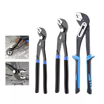 Сверхмощный трубный ключ с канавками, плоскогубцы, большой открывающийся трубный ключ, термообработанная губка, плавный поворот для различных труб 7