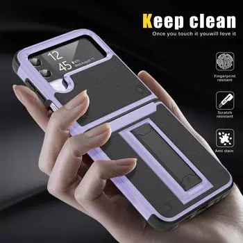 Сверхмощный защитный чехол-подставка для Samsung Galaxy Z Flip 4 5g Flip4 Flip3 Flip 3 Zflip3 Zflip4 противоударная сумка для телефона for Galaxy Z Flip 4 серый