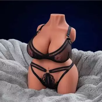 Сверхмягкий реалистичный мастурбатор из ТПЭ для половины тела, дизайн 3-в-1: грудь+пенис+анус, мужская реалистичная секс-игрушка