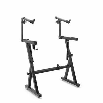 Сверхпрочная электронная клавиатура, многофункциональная подставка для нот, 2-я высота, подставка для цифровой клавиатуры, чехол для электронного пианино, идеально подходит для домашней студии Pyle чёрный