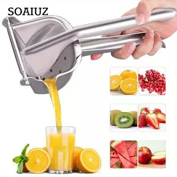 Сверхпрочная металлическая соковыжималка для лимона - простая ручная соковыжималка для цитрусовых, эргономичная и прочная для свежего сока, соковыжималка для яблок для ресторана белый