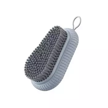 Сверхпрочная щетка для ногтей, очищающая, мягкая художественная щетка для ногтей, удаляющая грязь, практичная, для маникюра и ухода за ногтями, педикюра, чистки рук серый