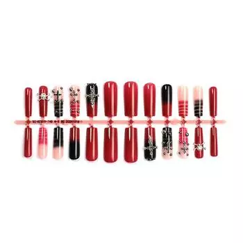 Сверхпрочные бронированные гвозди для водопроводных труб - Темный крест, нейл-арт с эффектом гало-краски