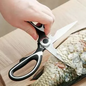 Сверхпрочные кухонные ножницы, многофункциональные, пригодные для мытья в посудомоечной машине, ножницы для мяса, птицы и общего назначения, из нержавеющей стали