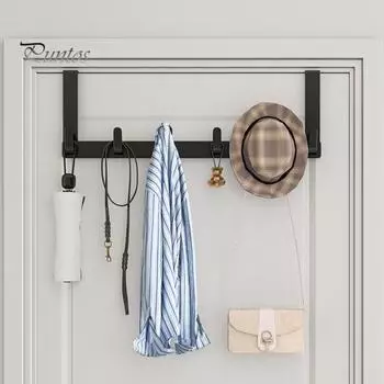 Сверхпрочный дверной крючок, вешалка для полотенец, грузоподъемность 10 кг, устойчивый к коррозии, экономящий место органайзер, крючок для одежды и пальто M чёрный