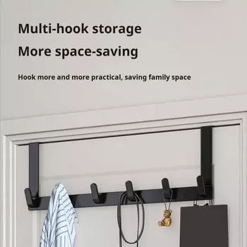 Сверхпрочный дверной крючок, вешалка для полотенец, грузоподъемность 10 кг, устойчивый к коррозии, экономящий место органайзер, крючок для одежды и пальто M чёрный