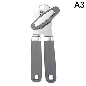 Сверхпрочный консервный нож, открывалки для бутылок, нержавеющий, большой, ручной, с легкой поворотной ручкой, многофункциональный кухонный инструмент из нержавеющей стали