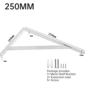 Сверхпрочный кронштейн для полки, настенный L-образный кронштейн, металлическая опора, угловой кронштейн для полок, настенное крепление, стойка, поддержка стеллажа