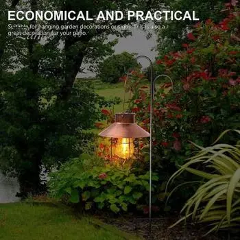 Сверхпрочный крючок для пастуха с 5-зубчатым основанием, садовый крючок, стойка, нержавеющая многофункциональная стойка, крючок для кормушки для птиц, фонарей, цветочных корзин чёрный