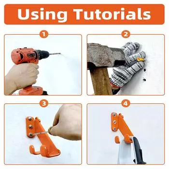 Сверхпрочный крюк для цепной пилы, настенный кронштейн, гаражная стойка для хранения, подходящая для цепной пилы