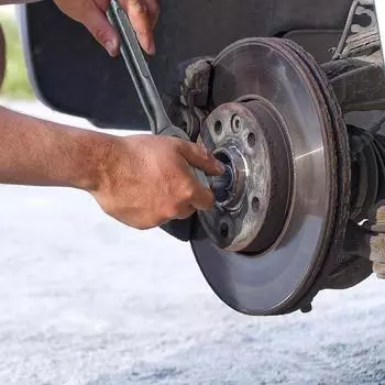 Сверхпрочный стальной сепаратор для снятия рулевой тяги, длинный съемник для открытия шарового шарнира, инструмент для отделения шарнира и рулевой тяги чёрный