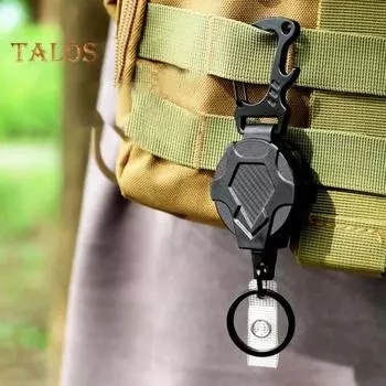 Сверхпрочный выдвижной брелок с магнитной застежкой, тактический держатель для бейджа, карабин, пряжка с легким вытягиванием 1pc