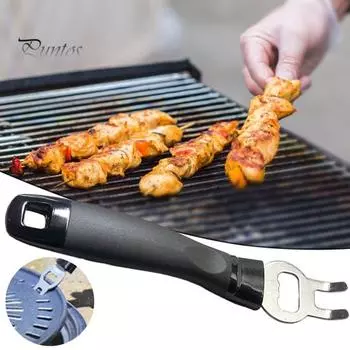 Сверхпрочный захват для пиццы, антиожоговый захват для сковороды для выпечки с нескользящей ручкой, жаропрочный, нержавеющий, многофункциональный захват для сковороды для гриля чёрный