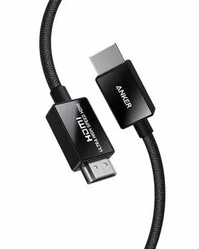 Сверхскоростной HDMI-кабель Anker HDMI 48 Гбит/с DynamicHDR, совместимый с PS5 Xbox Series 2.1 8K(60Гц) 4K(120Hz) X/С (2м Черный)