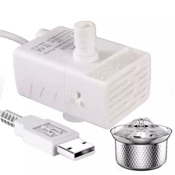 Сверхтихий насос для диспенсера воды для домашних животных, 3 присоски, насос для фонтана с водой, замена, дом