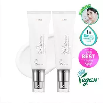[Сверка нет. 1] Nine Wishes Vegan White Tone-Up Cream 50мл Double Special, корейская косметика