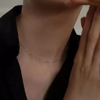 Сверкающее ожерелье-чокер из стерлингового серебра S925, холодный ветер, особый интересный дизайн, ежедневная двойная ключичная цепочка 925