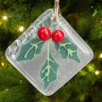 Сверкающее стекло, украшение для рождественской елки, дизайн маленьких птиц/растений, создает атмосферу с подвесной подвеской на окно из веревки