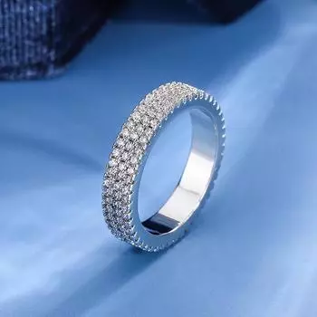 Сверкающее высококачественное женское кольцо из циркония для вечеринки, банкета, дня рождения, украшения для невесты, свадьбы, помолвки, подарка 8 белый